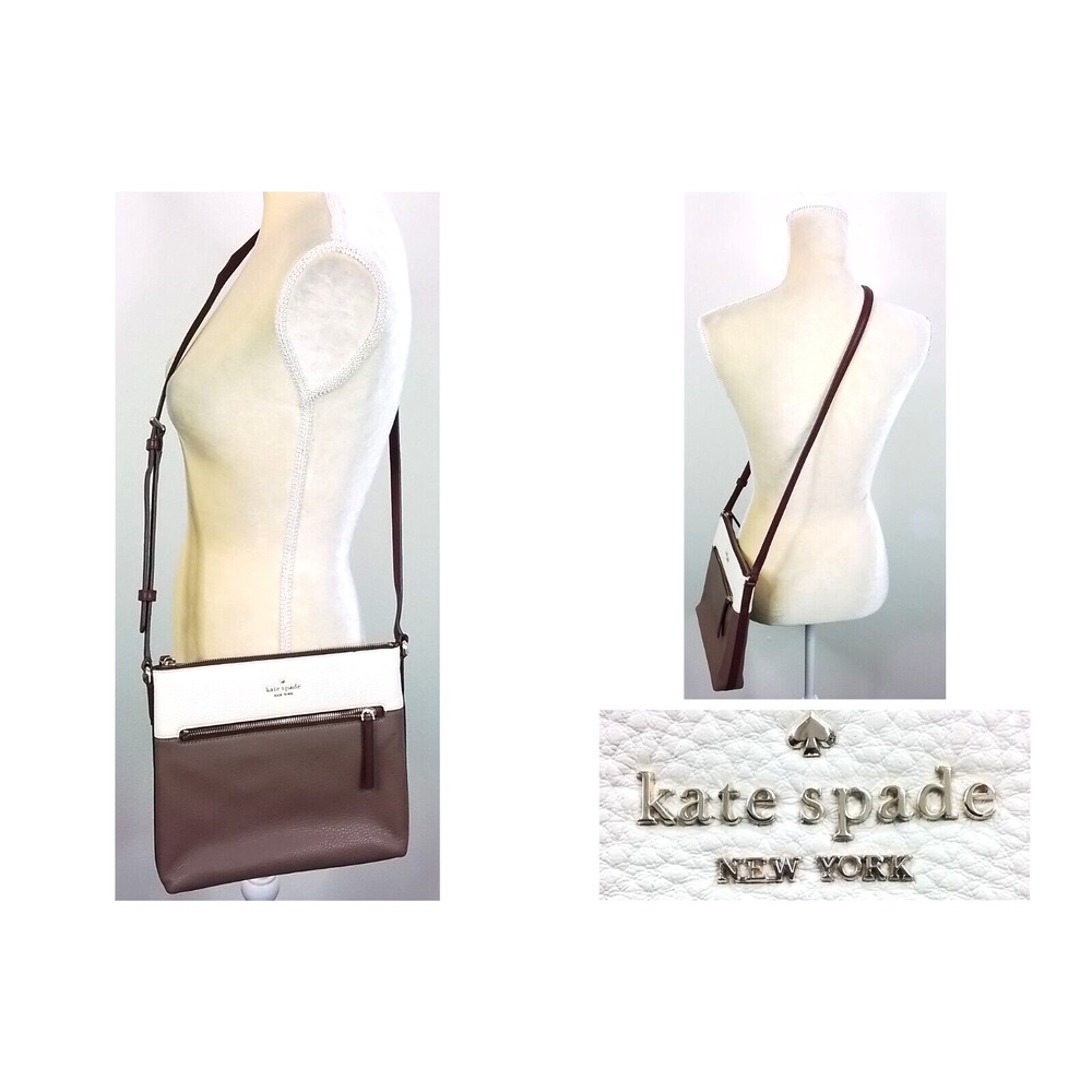 Kate Spade New York Leather Purse Brown Cream #W3608
